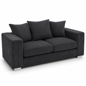 Ruby Alaska 2 Seater Jumbo Cord Dark Grey Sofa