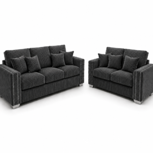 Ruby Alaska 3+2 Seater Jumbo Cord Dark Grey Sofa