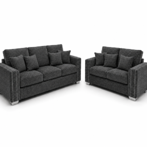 Ruby Alaska 3+2 Seater Naples & Kensington Dark Grey Sofa