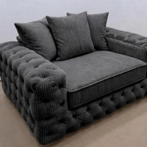ASHTON 1 Seater Jumbo Cord Dark Grey Sofa