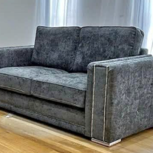 Ruby Alaska 2 Seater Chenille Dark Grey Sofa | Robust Textured Style