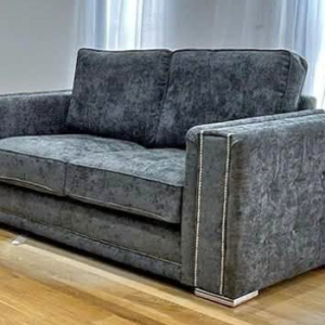 Ruby Alaska 2 Seater Plush Velvet Dark Grey Sofa | Boutique Silk-Touch Seating