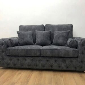 ASHTON 2 Seater Jumbo Cord Dark Grey Sofa