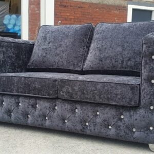 ASHTON 2 Seater Naples & Kinsington Dark Grey Sofa
