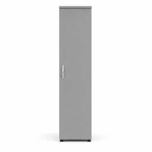 1 Door Wardrobe Single Gray front