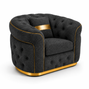 1 Seater Madrid Chesterfield Naples & Kensington Dark Grey Sofa 2