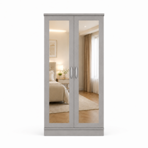 2 Door Lady Wardrobe Gray front