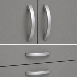 3 Door Wardrobe Gray close ups