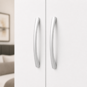 4 Door Wardrobe Set White close up