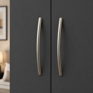 4 Door Wardrobe With Topbox Gray close up
