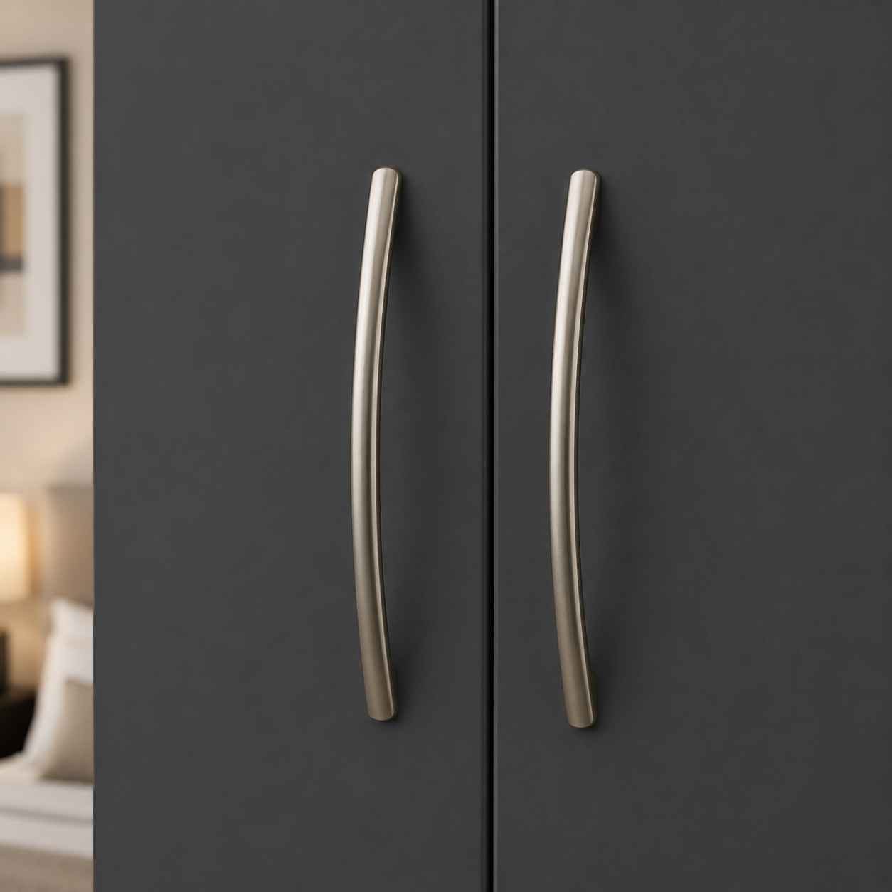 4 Door Wardrobe With Topbox Gray close up 4 Door Wardrobe With Topbox Gray close up