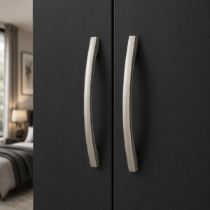 5 Door Wardrobe Black close up