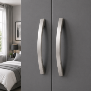 5 Door Wardrobe set Gray close up