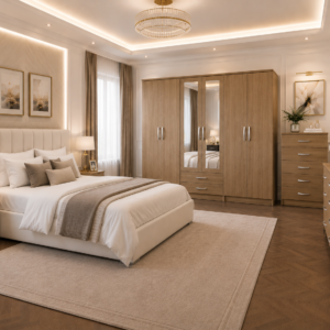 6 Door Wardrobe Set Oak lifestyle 2