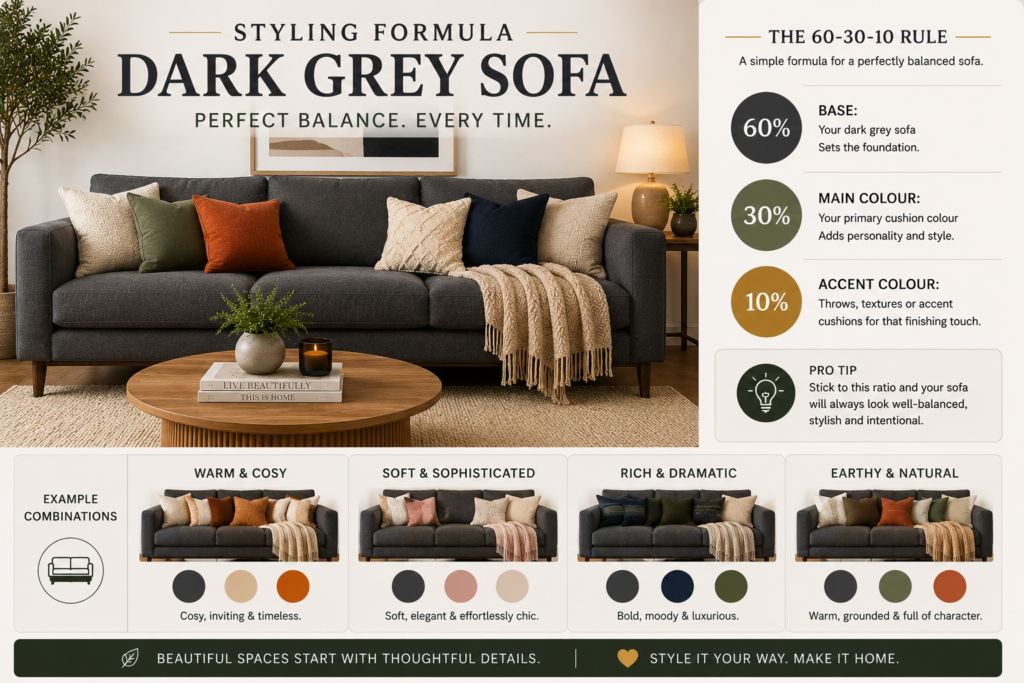 Seasonal Styling Ideas for Your Dark Grey Sofa
