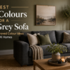 Best wall colours with a dark grey sofa in UK living rooms