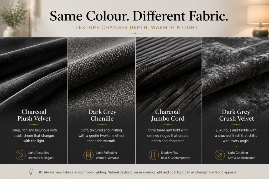 The Charcoal Vs. Dark Gray Fabric Factor — Does It Change the Colour?