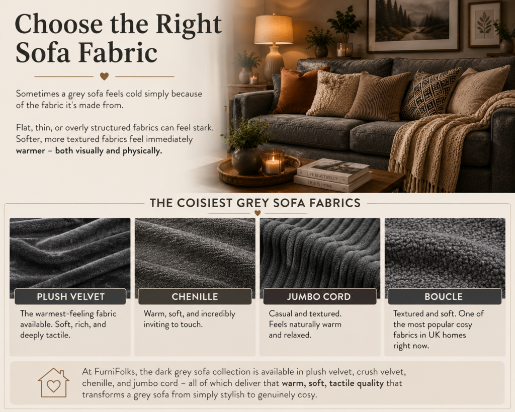 Choose the Right Sofa Fabric Dark Gray Sofa