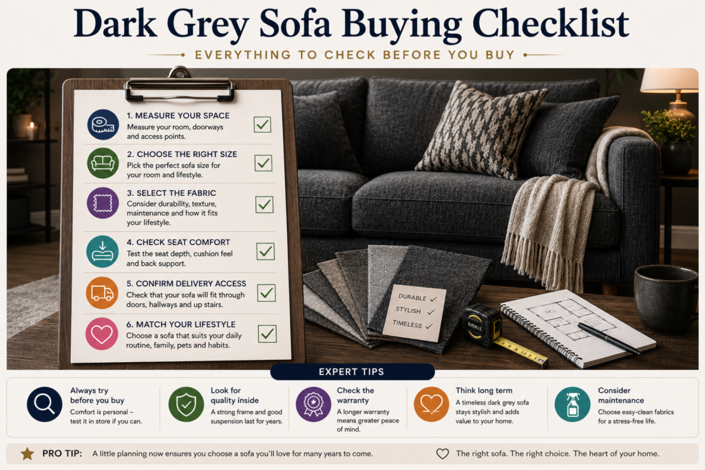 Dark Grey Sofa Buying Checklist