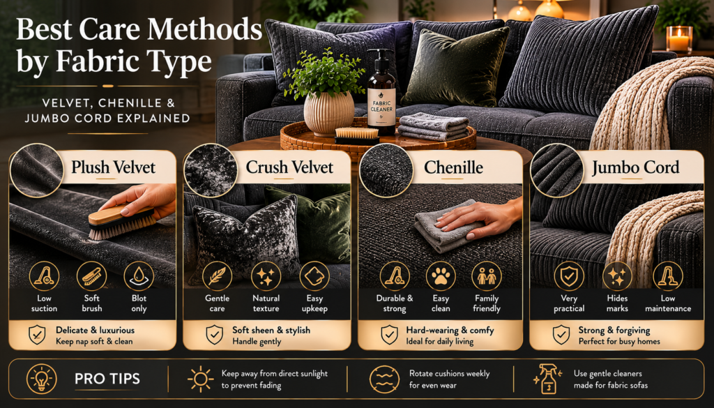 Dark grey sofa fabric care comparison guide