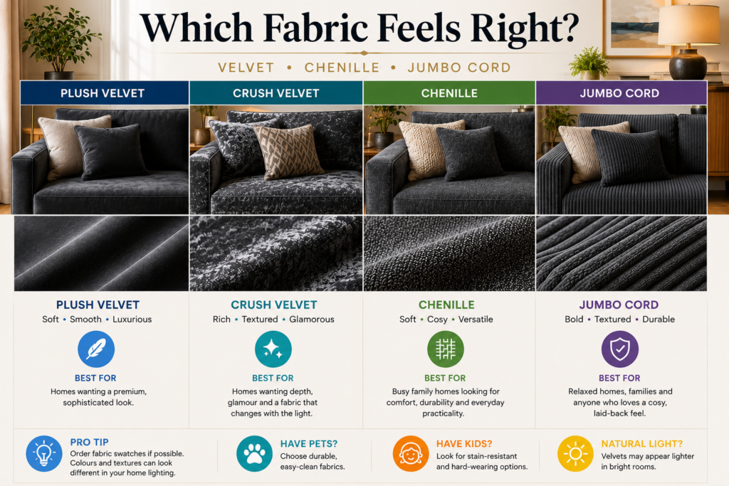 Dark grey sofa fabric comparison guide