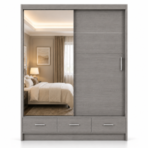 Florence Sliding Door Wardrobe Gray