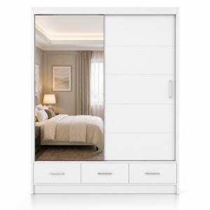 Florence Sliding Door Wardrobe White