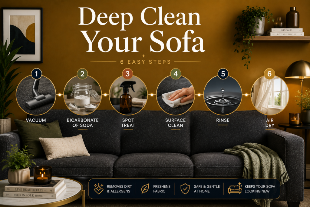 How to Deep Clean a Fabric Sofa at Home