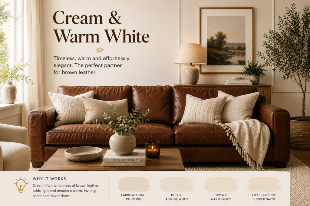 The Best Colours to Go with a Brown Leather Sofa