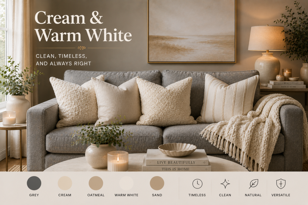  The Best Cushion Colours for a Grey Sofa | Cream Colour
