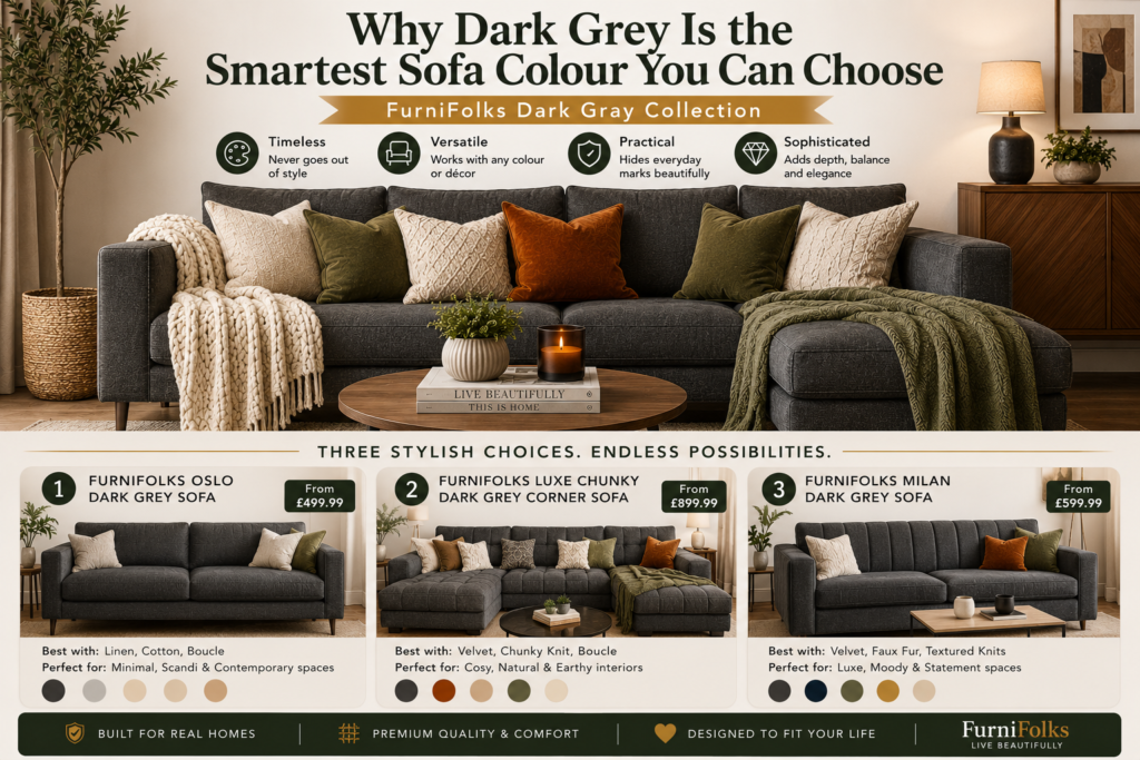 Why Dark Grey Is the Smartest Sofa Colour You Can Choose