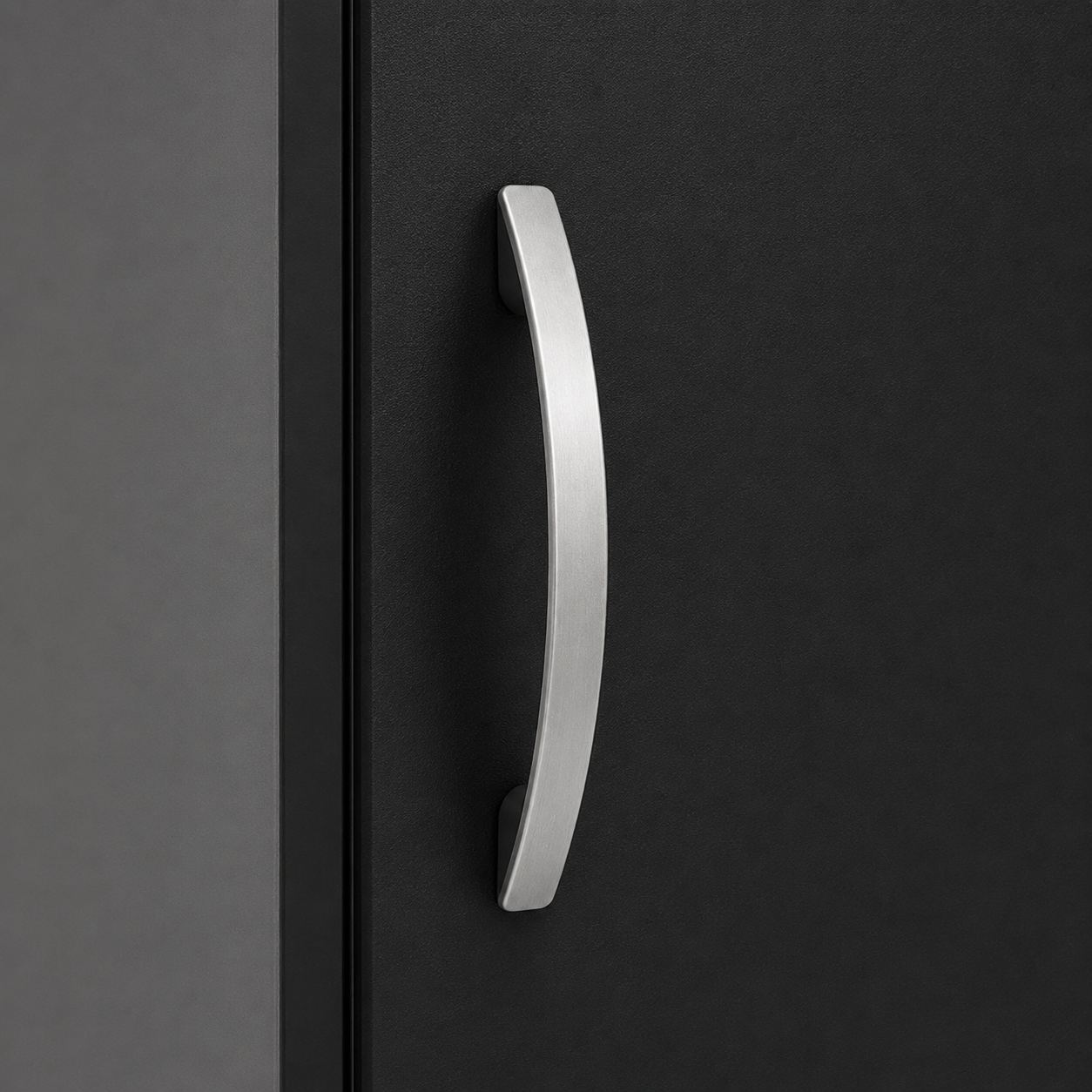 1 Door Wardrobe Single Black + Gray close up
