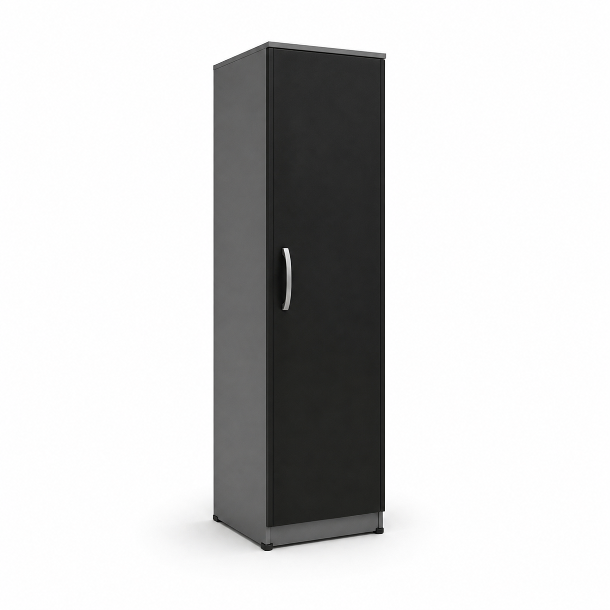 1 Door Wardrobe Single Black + Gray | Executive Industrial Storage Solution - Image 2