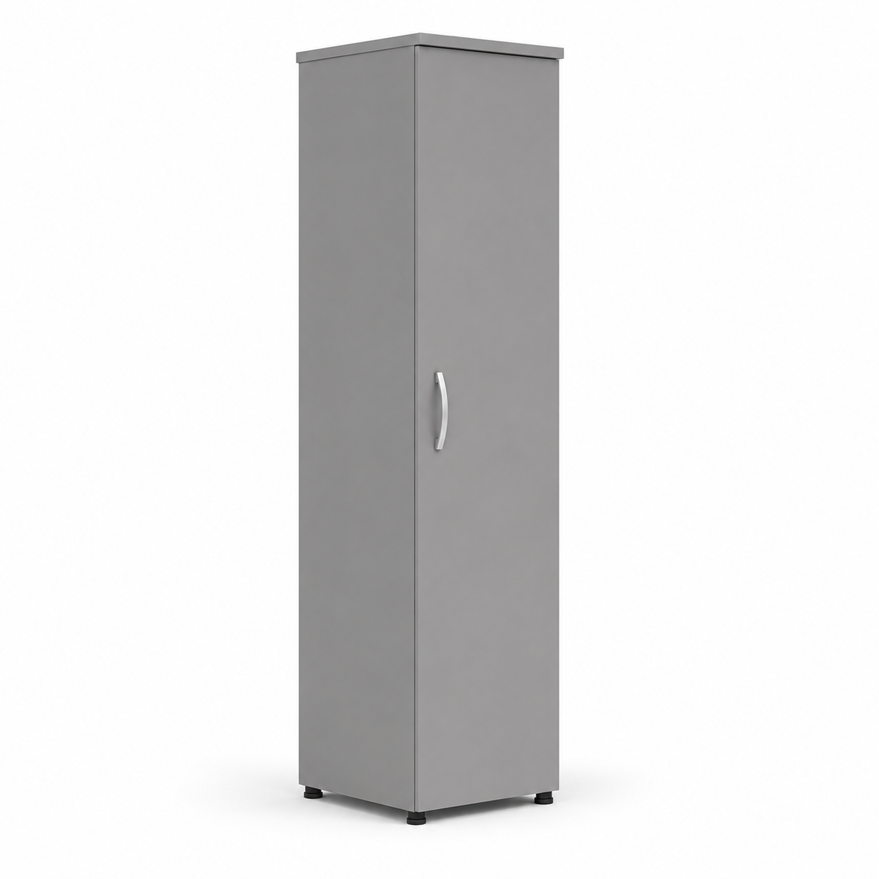 1 Door Wardrobe Single Gray side image