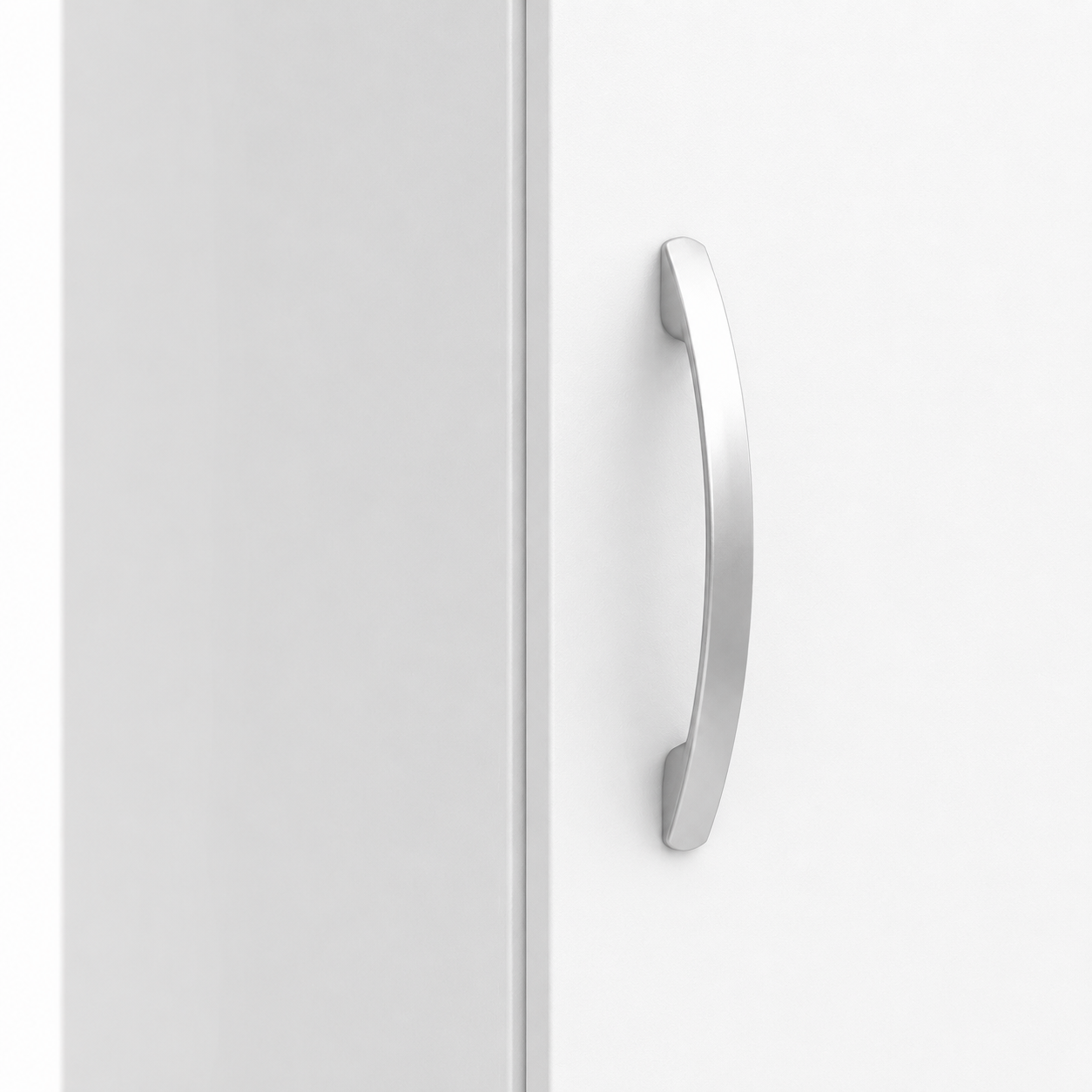 1 Door Wardrobe Single White close up