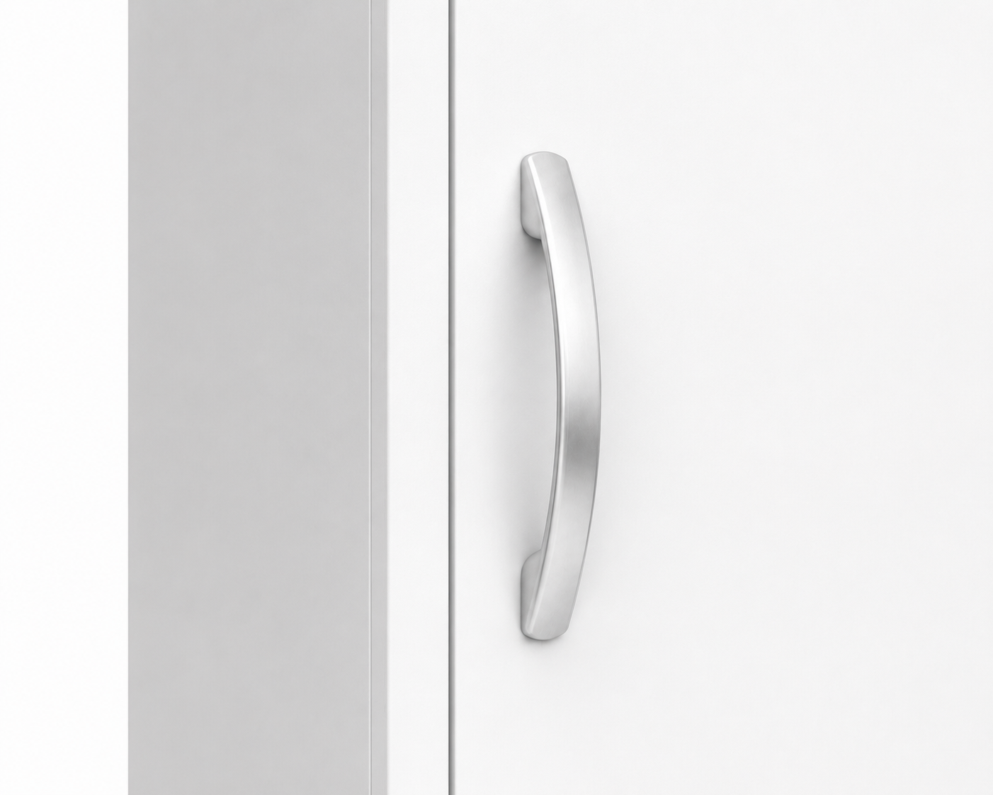 1 Door Wardrobe Single with Bottom Drawers White close up