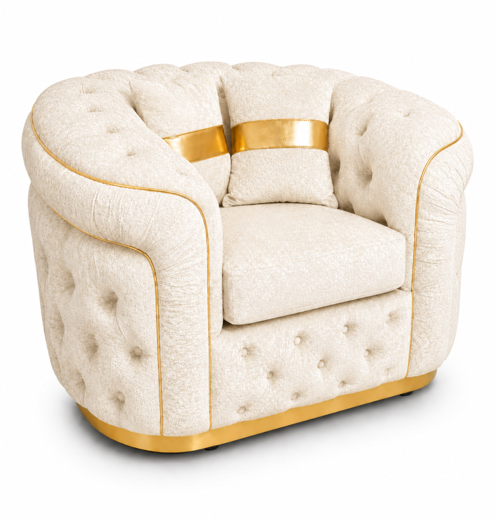 1-Seater-Madrid-Chesterfield-Crush-Velvet-Cream-Sofa 1