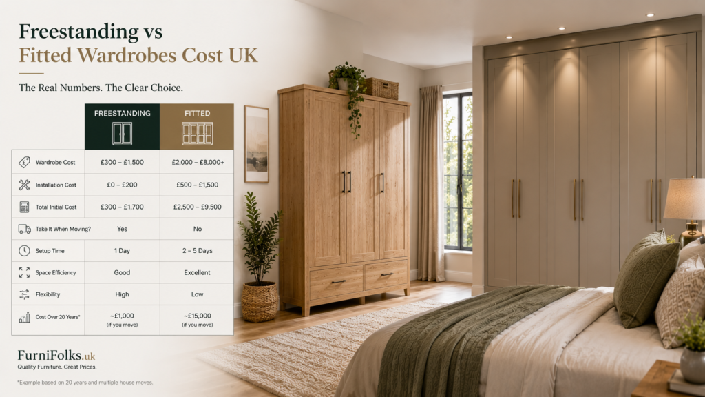 Freestanding vs Fitted Wardrobes Cost Comparison