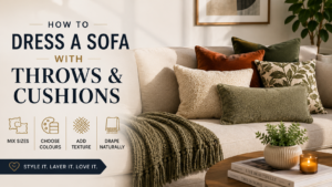 How to Dress a Sofa with Throws and Cushions