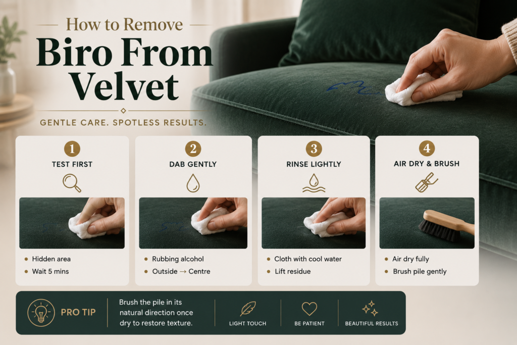 How to Remove Biro From Velvet