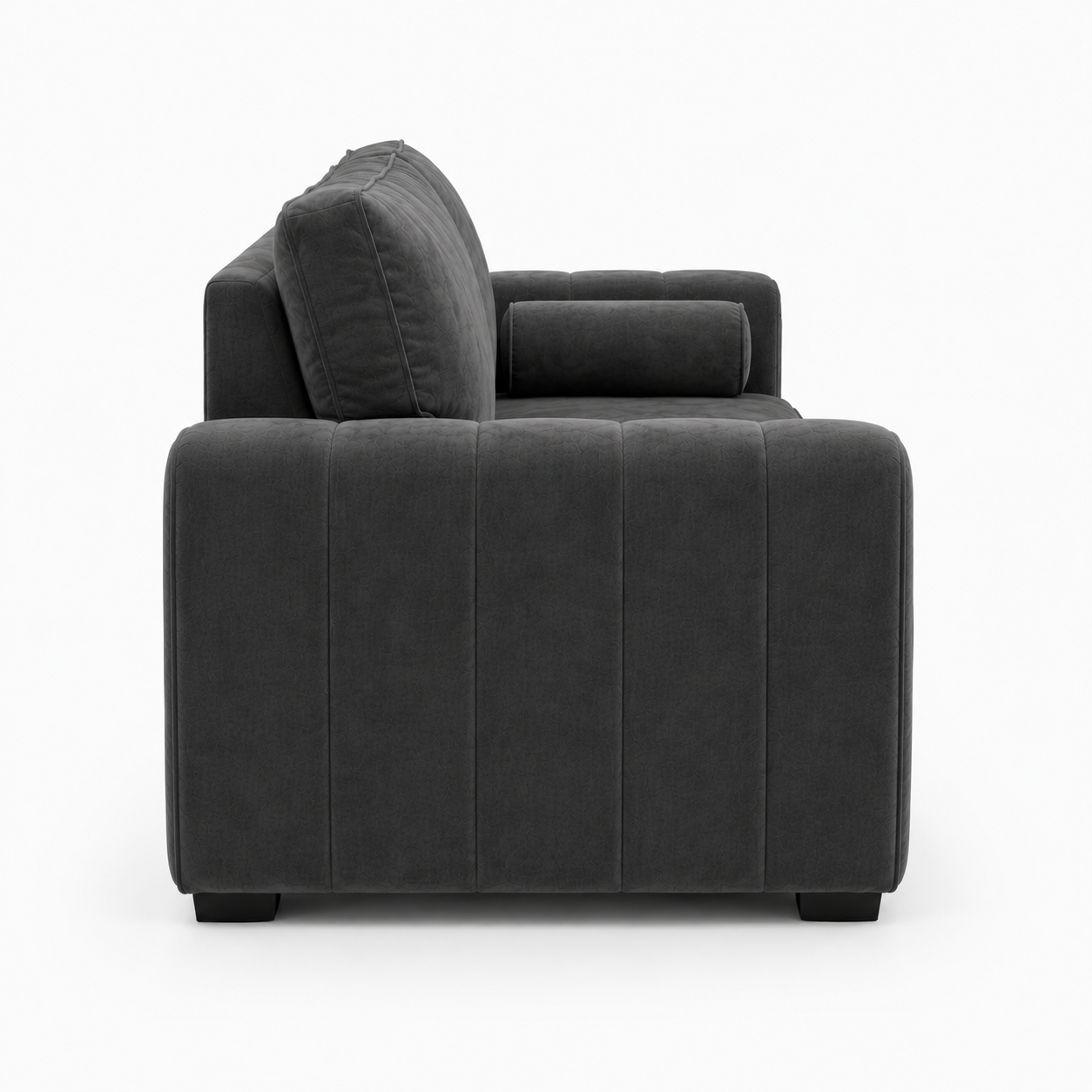 Lilly 2 Seater Plush Velvet Dark Grey Sofa 2
