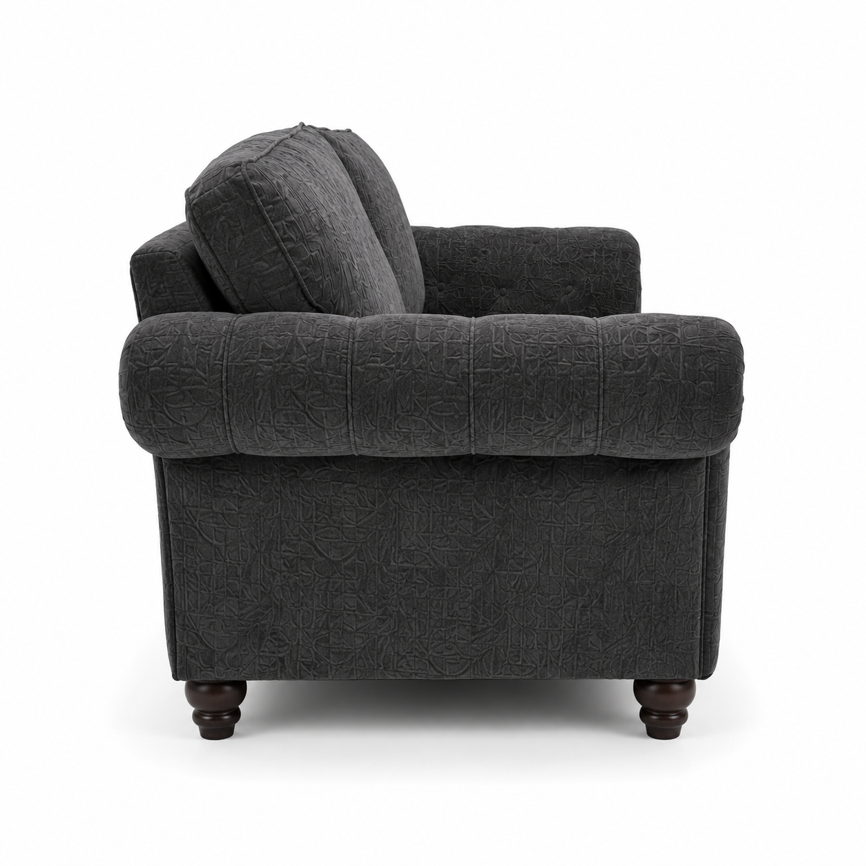 NICOLE 3+2 Seater Chenille Dark Grey Sofa 2