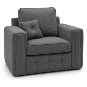 Ruby Alaska 1 Seater Naples & Kensington Dark Grey Sofa 1