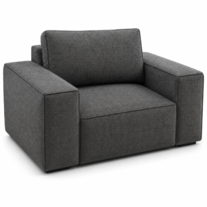 Sloane Sleefy 1 Seater Chenille Dark Grey Sofa 1