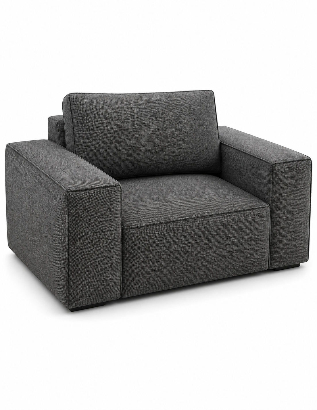 Sloane Sleefy 1 Seater Chenille Dark Grey Sofa 1