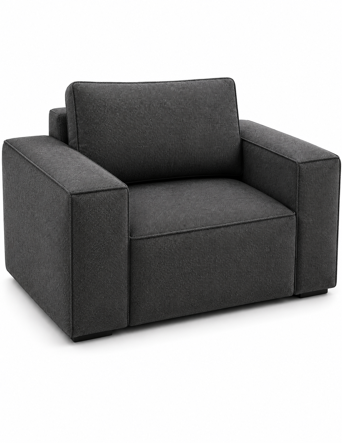 Sloane Sleefy 1 Seater Chenille Dark Grey Sofa 3