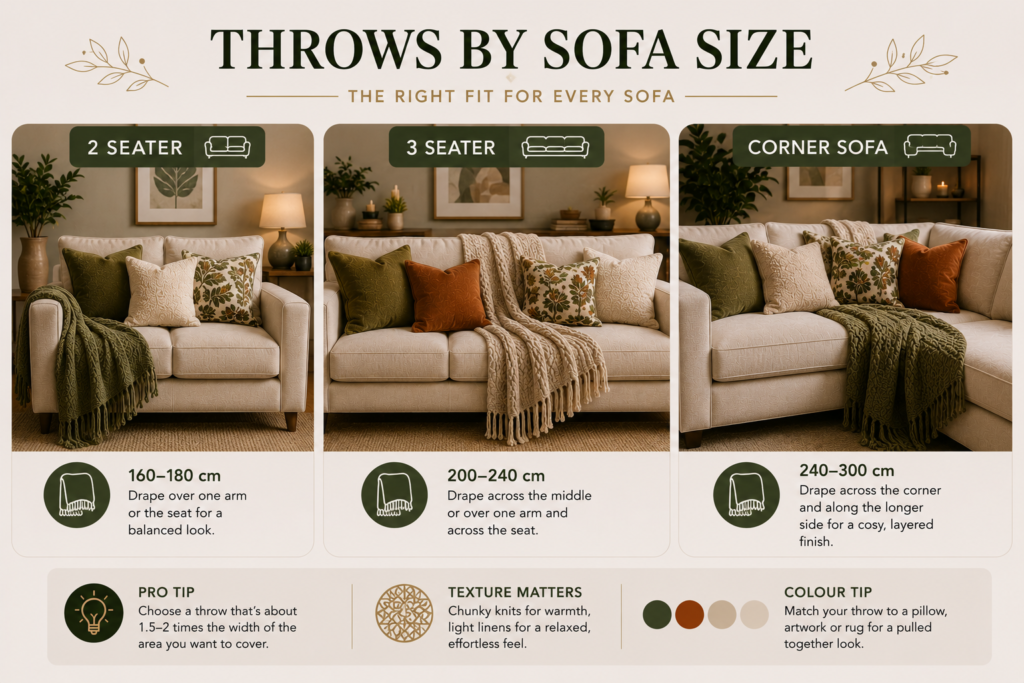 Throws by Sofa Size with best approach