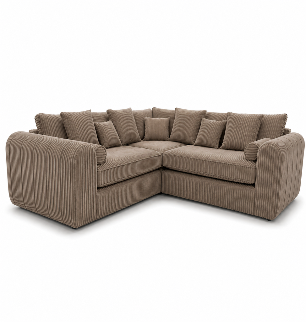 Lilly 5-Seater Jumbo Cord Mink Sofa