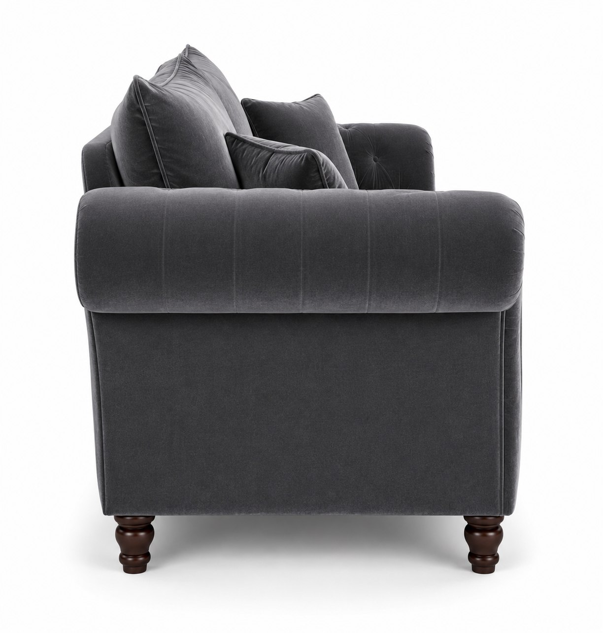 Nicole 2 Seater Plush Velvet Steel Sofa 2