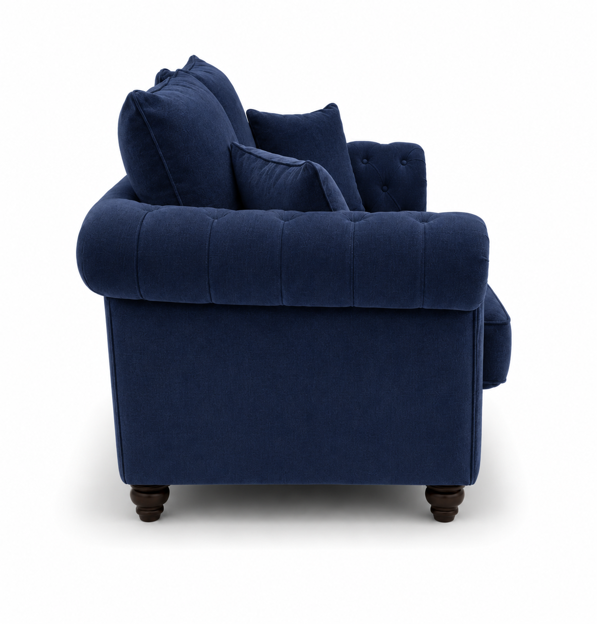 Nicole 2 Seater Plush Velvet Blue Sofa - Image 2